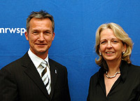 Frank Baranowski, neuer Sprecher der RuhrSPD, und Hannelore Kraft, Vorsitzende der NRWSPD.